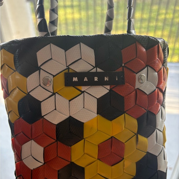 Marni Colorful Hexagon Pattern Tote - Picture 1 of 4